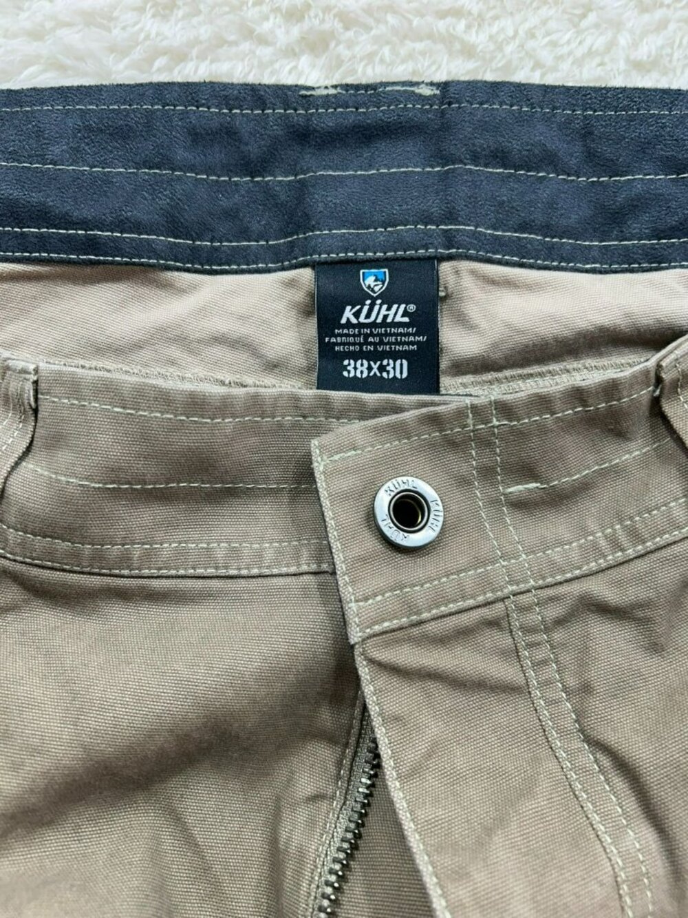 Kühl Mens Kanvus Jeans Canvas Pants 38x30 Khaki Casual Outdoor Durable - Picture 2 of 5